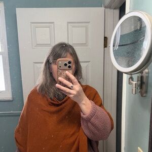 Cozy Rust and Mauve Women's Sweater/shaw
